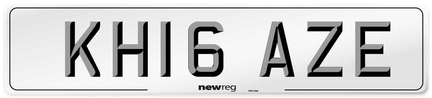KH16 AZE Number Plate from New Reg